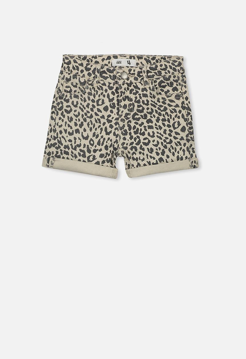 Cotton On - Camilla denim short - beige & black 