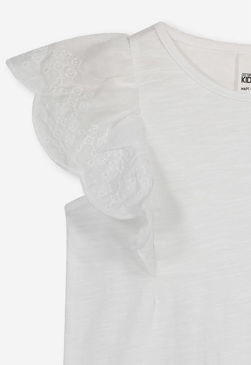 Cotton On - Sheri frill sleeve top - white