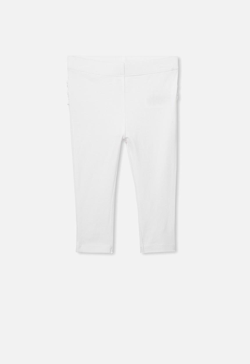 Cotton On - Quinn ruffle legging - white