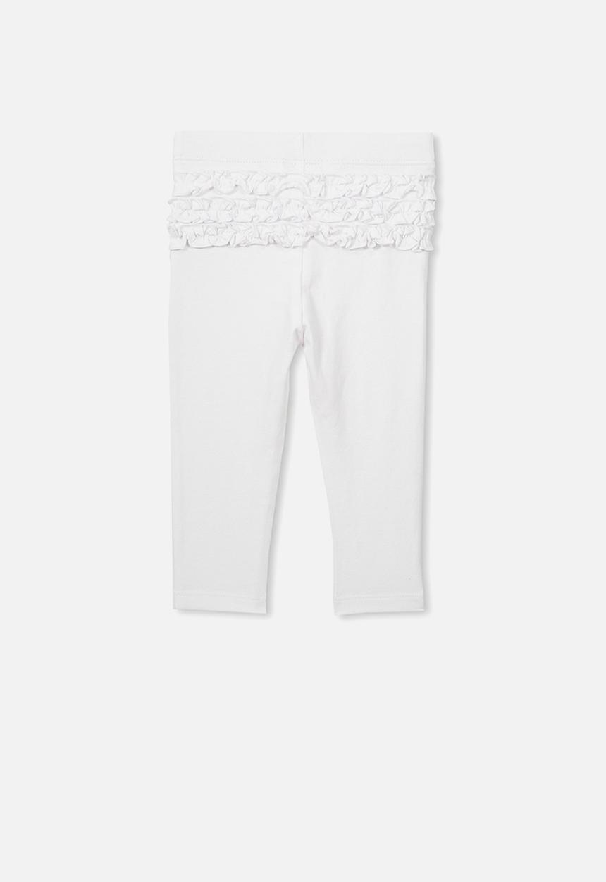 Cotton On - Quinn ruffle legging - white