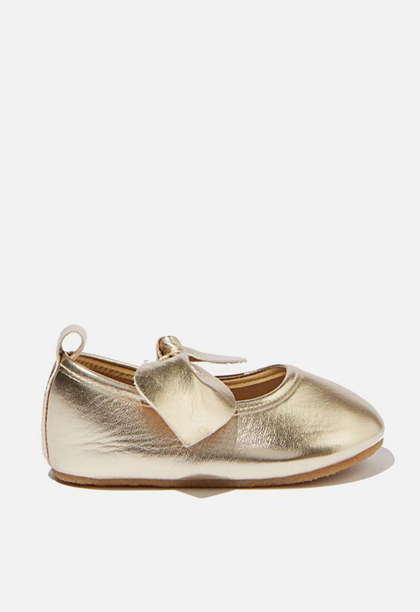 Cotton On - Mini bow ballet flat - gold