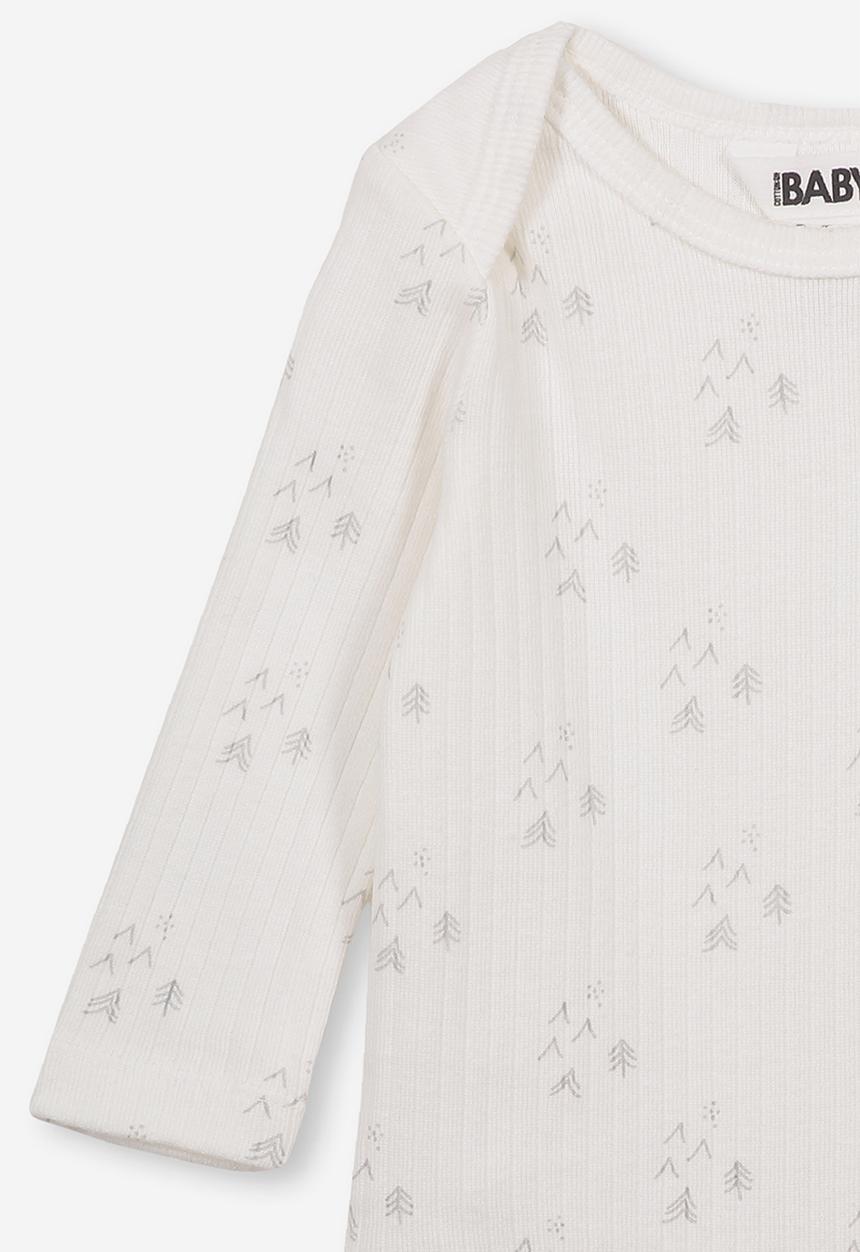 Cotton On - Newborn long sleeve bubbysuit - white