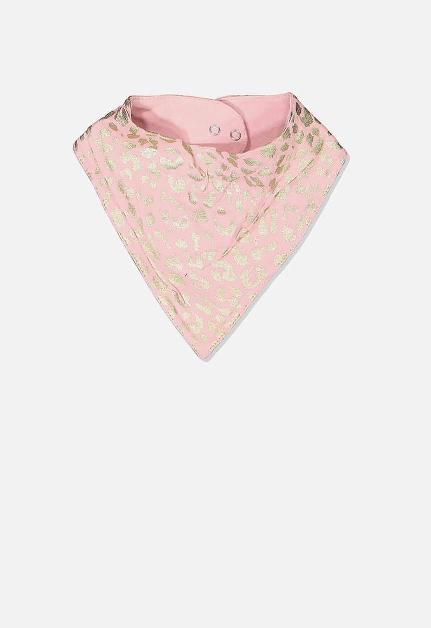 Cotton On - The kerchief bib - pink & gold 