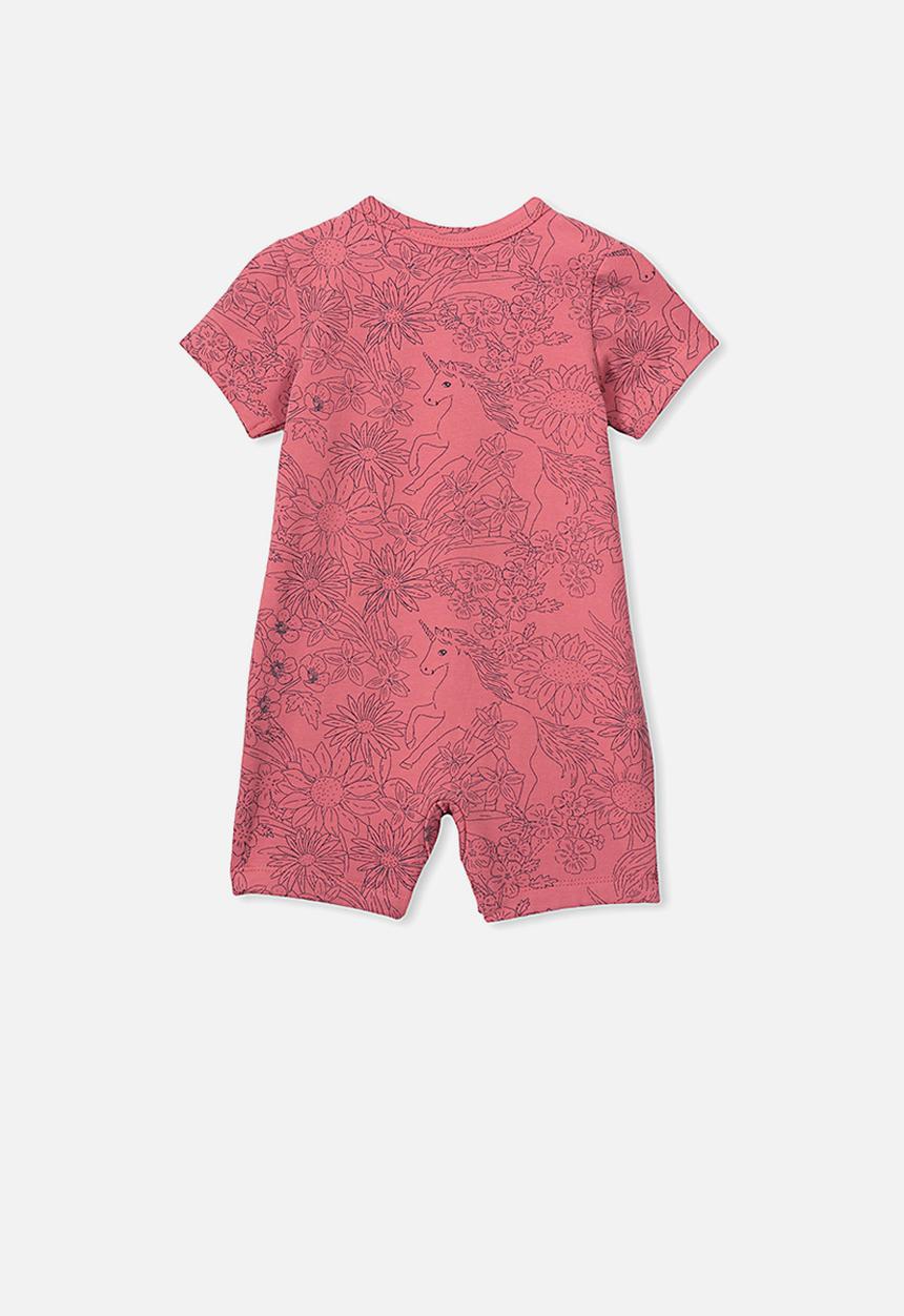 Cotton On - The short sleeve romper - pink 