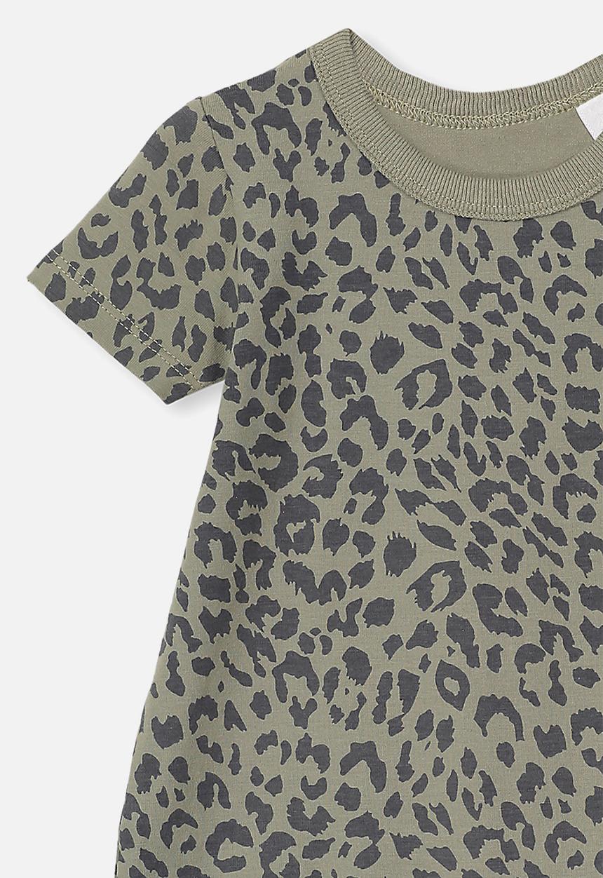 Cotton On - The short sleeve romper - khaki & black 