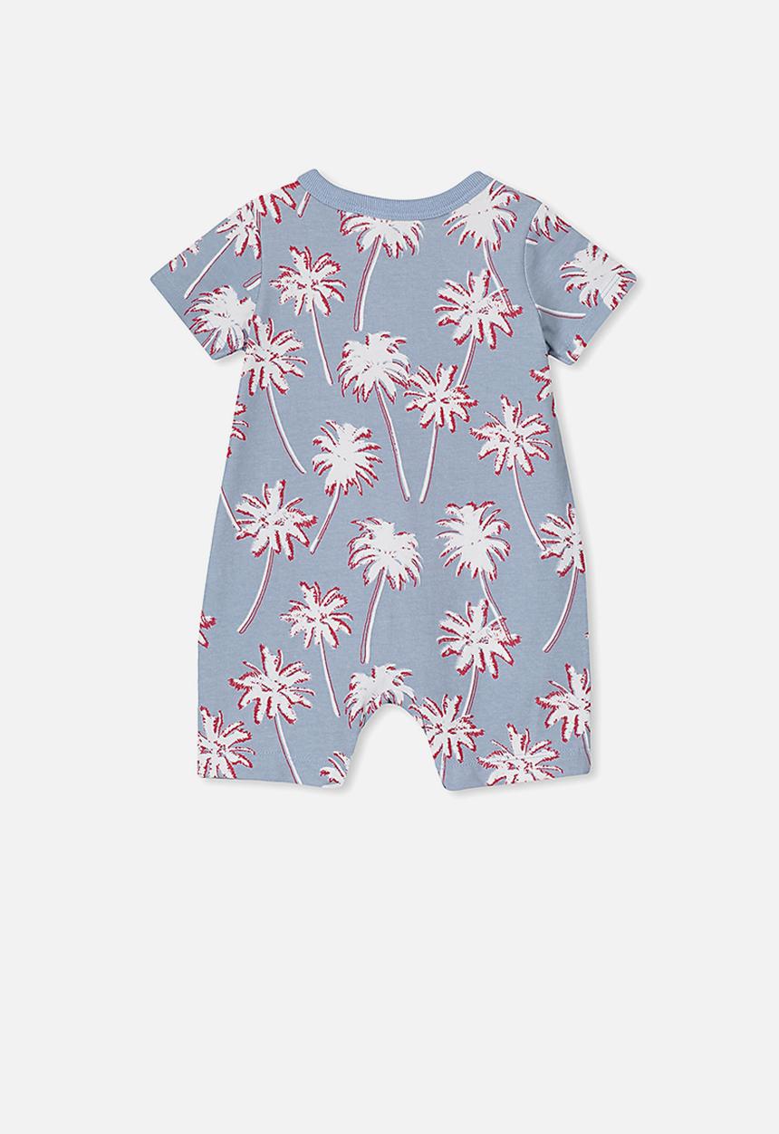 Cotton On - The short sleeve romper - blue & white 
