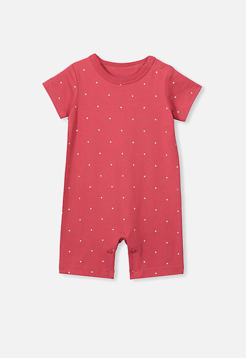 Cotton On - The short sleeve romper - red