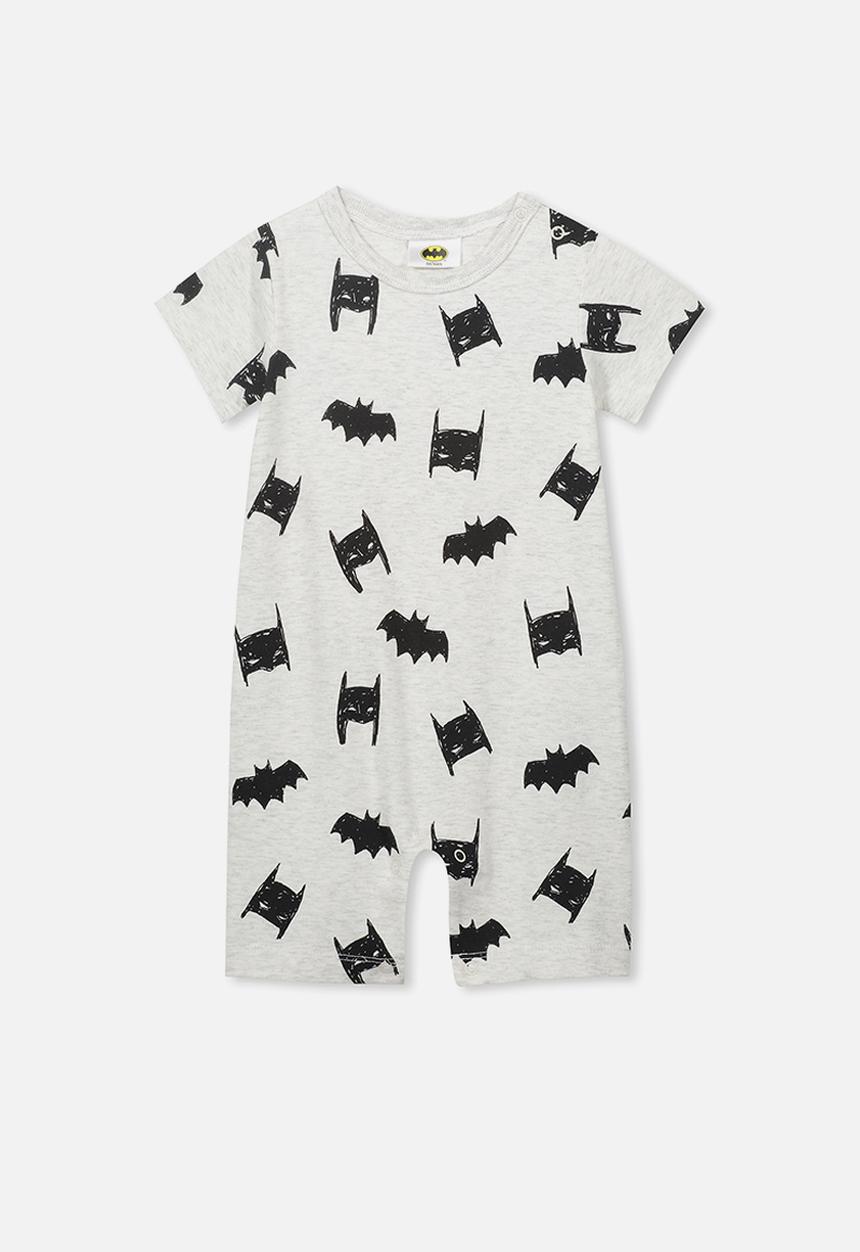 Cotton On - The short sleeve romper - grey & black 
