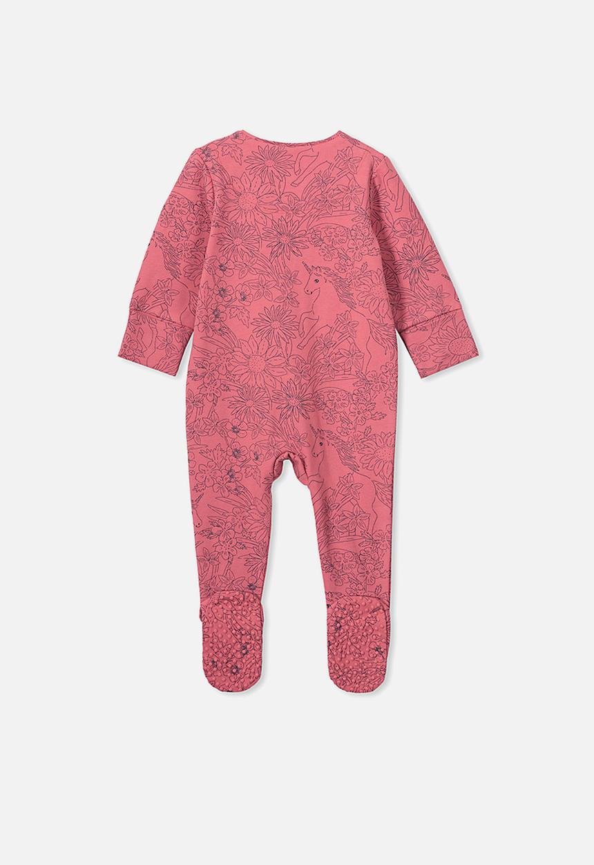 Cotton On - The long sleeve zip romper - pink