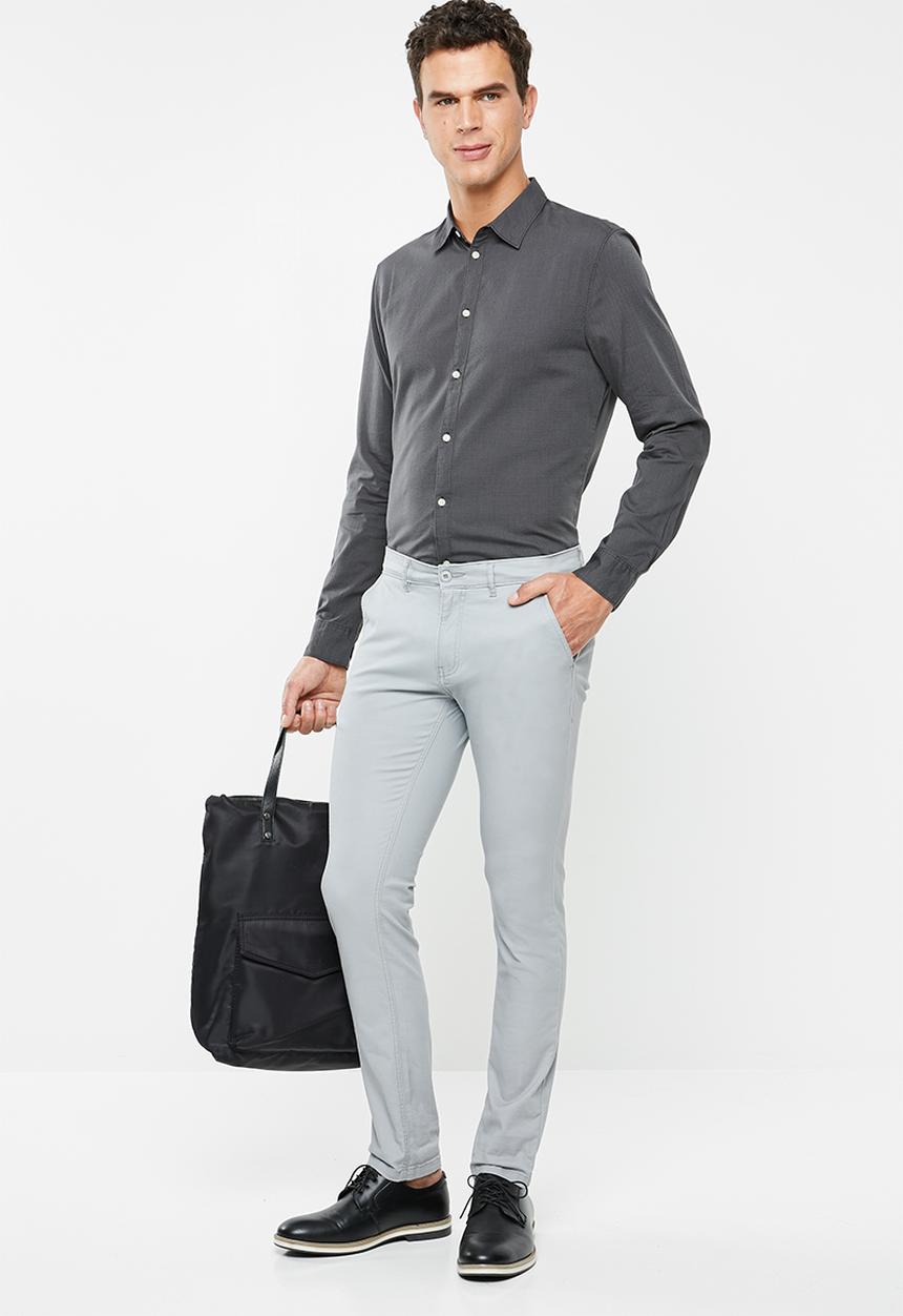 STYLE REPUBLIC - Button-up long sleeve shirt - charcoal