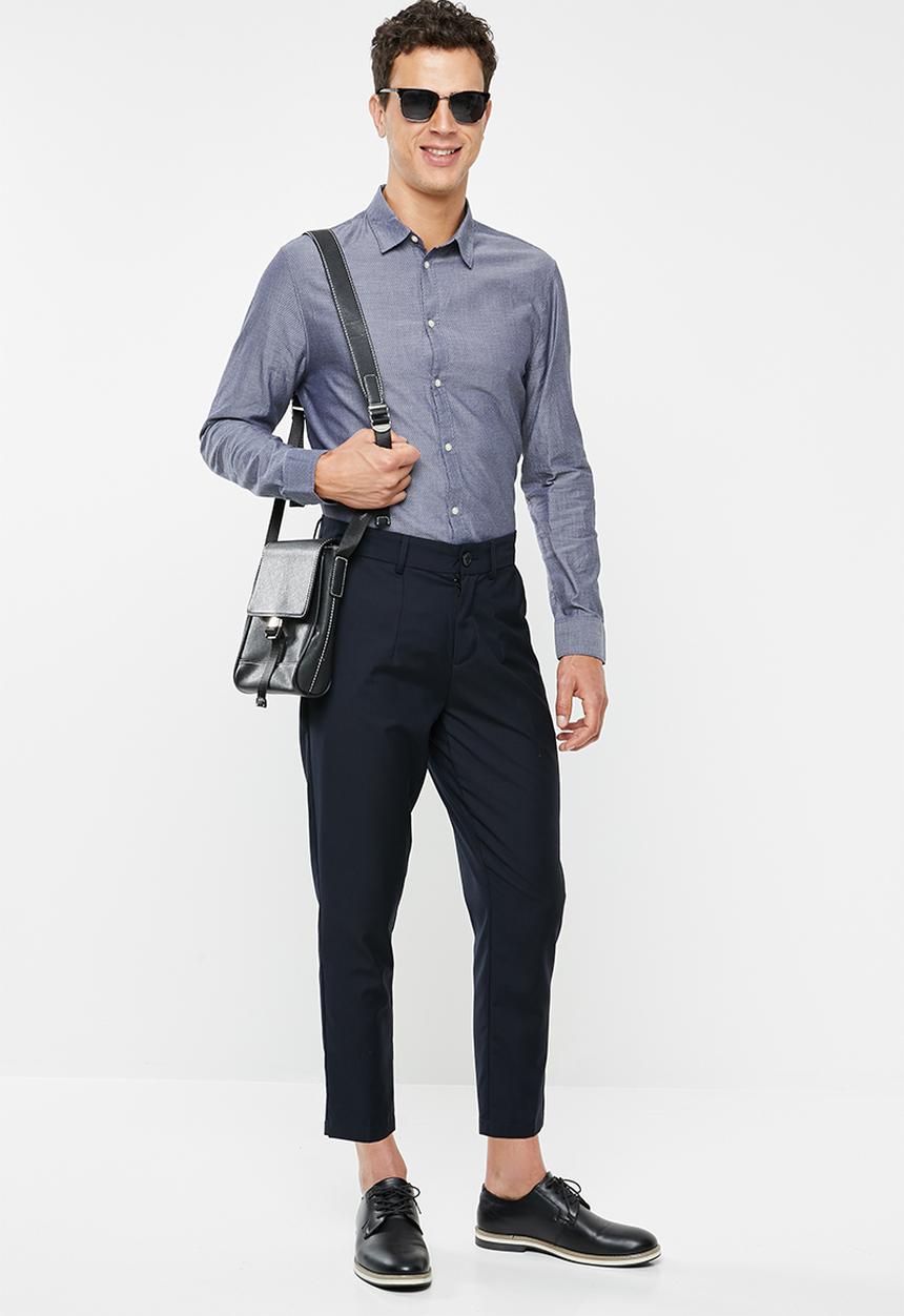 STYLE REPUBLIC - Button-up long sleeve shirt - navy