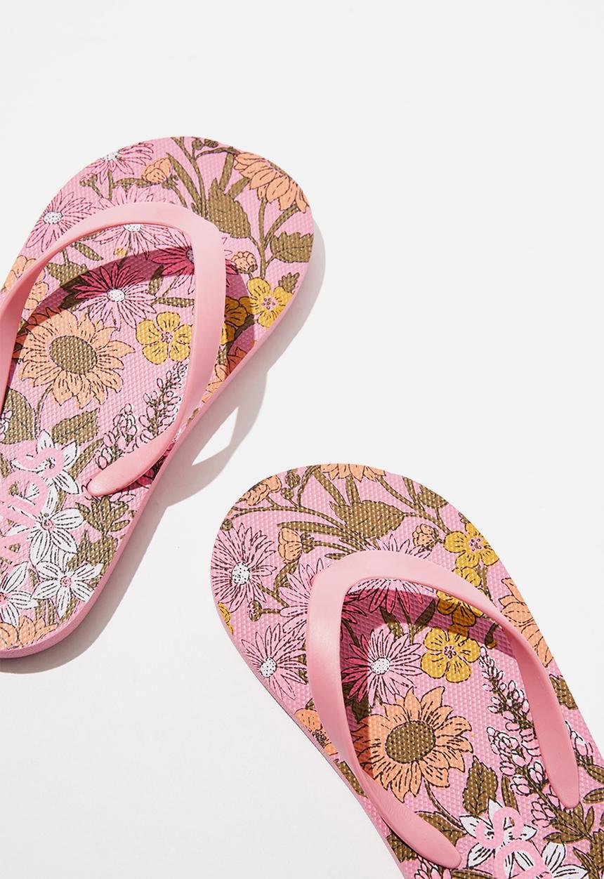 Cotton On - Printed flip flop - pink
