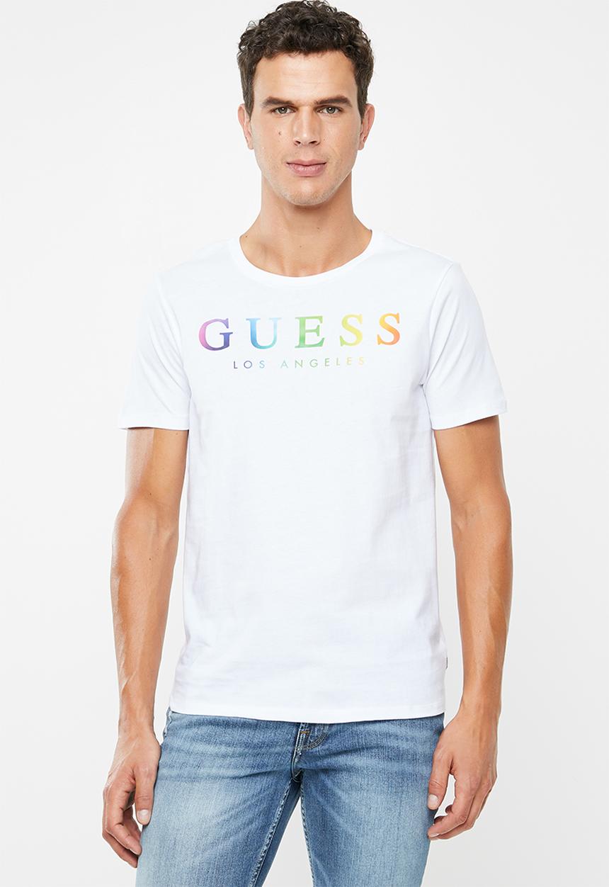 GUESS - Pride ombre crew neck tee - white