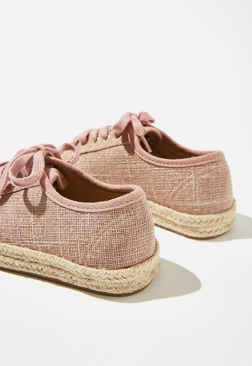 Cotton On - Lace up espadrille - pink 