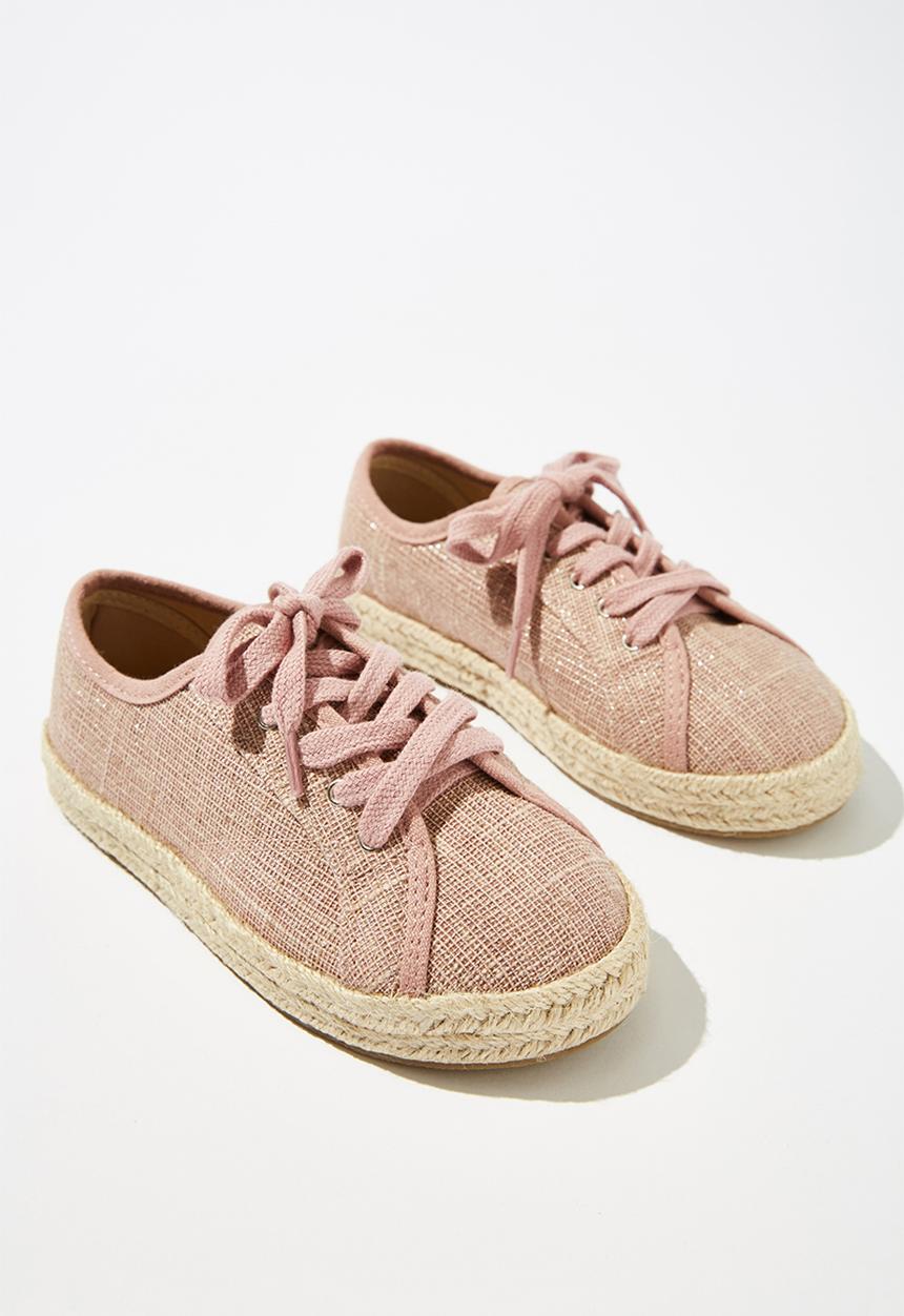 Cotton On - Lace up espadrille - pink 