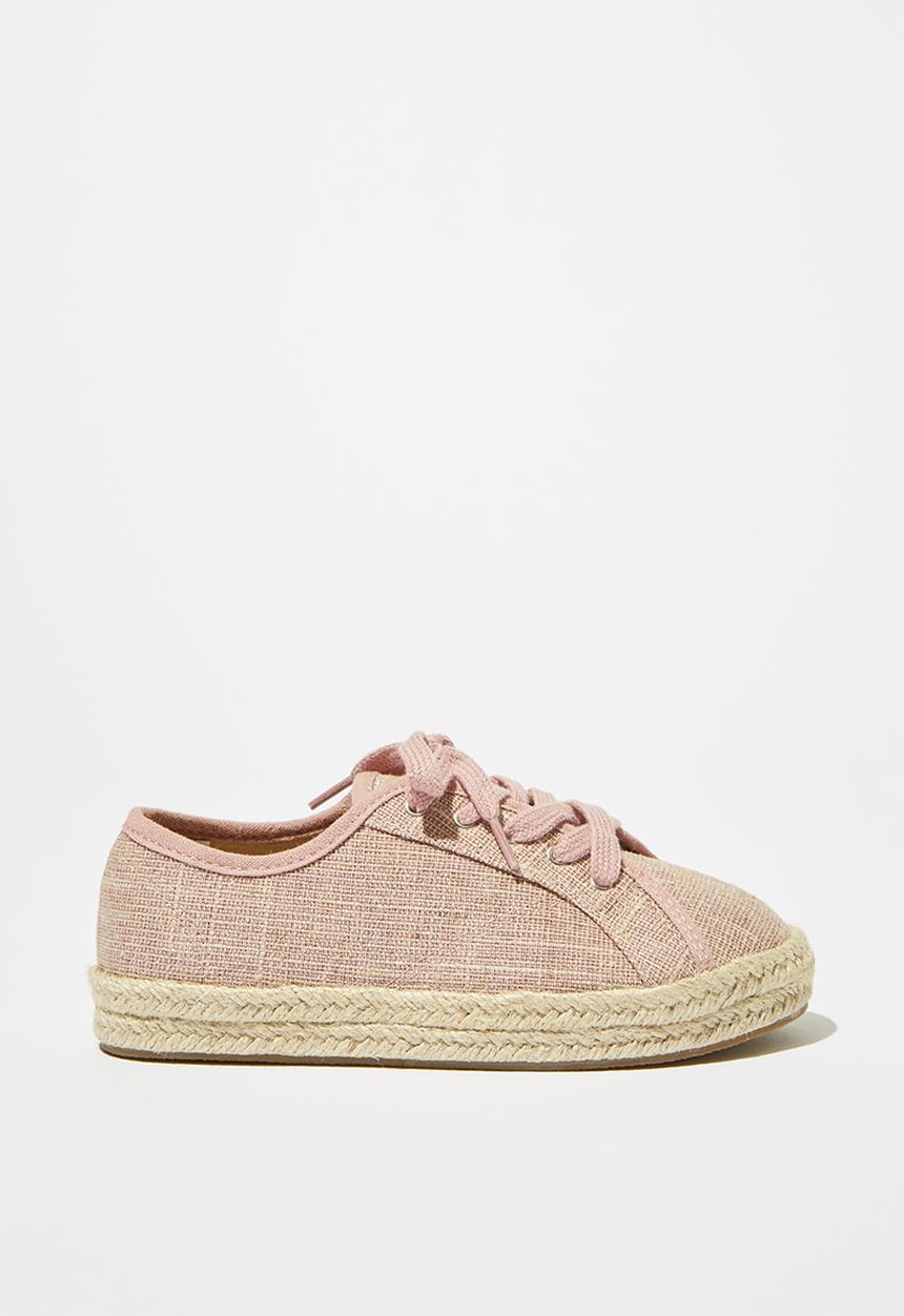 Cotton On - Lace up espadrille - pink 