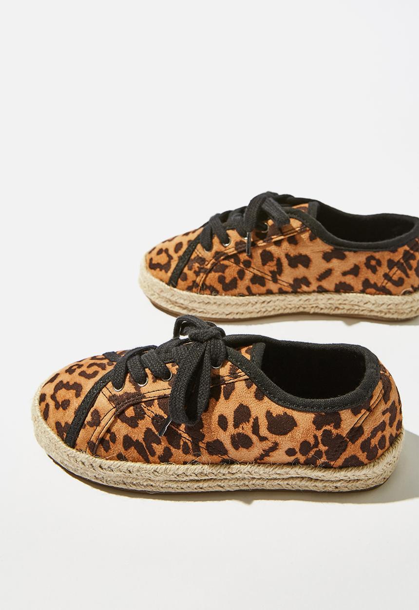 Cotton On - Lace up espadrille - tan & brown 