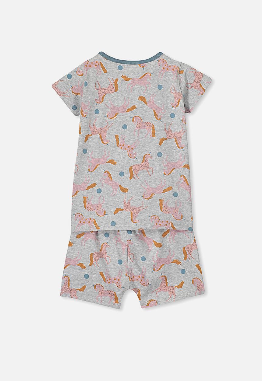 Cotton On - Harpa short sleeve pj set - grey 