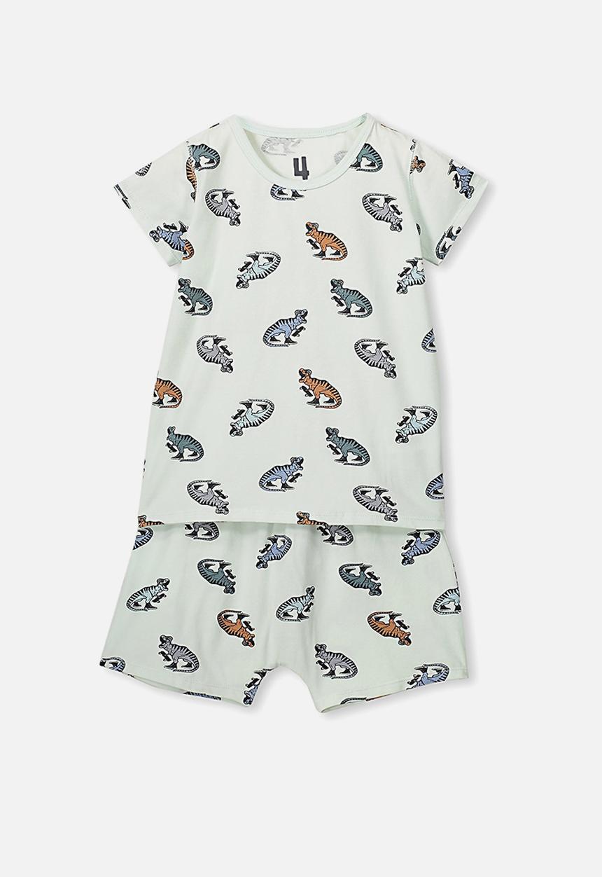 Cotton On - Hudson short sleeve pj set - green