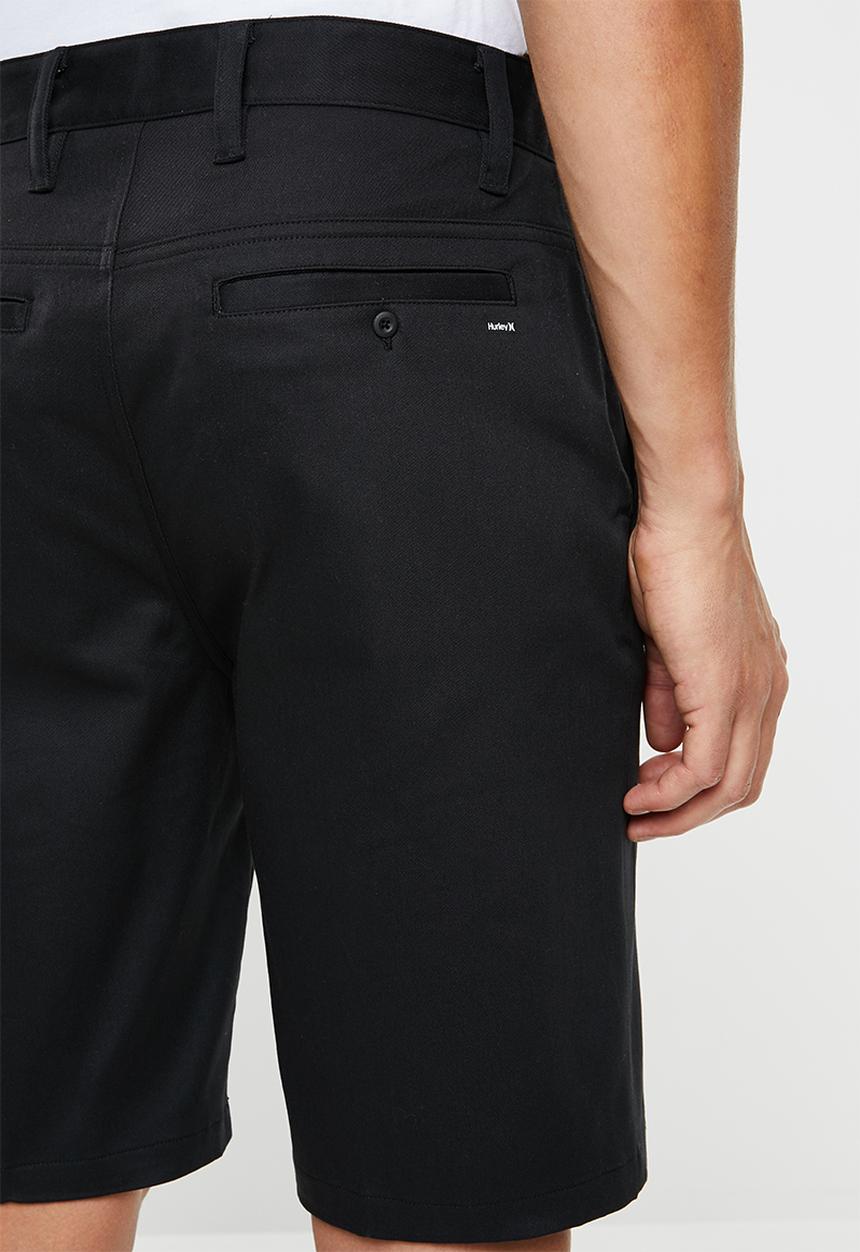 Hurley - One and only stretch chino 21" shorts - black