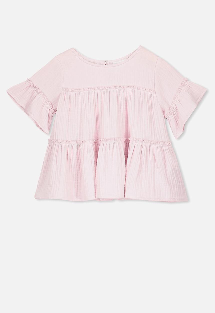 Cotton On - Frida frill top - pink 