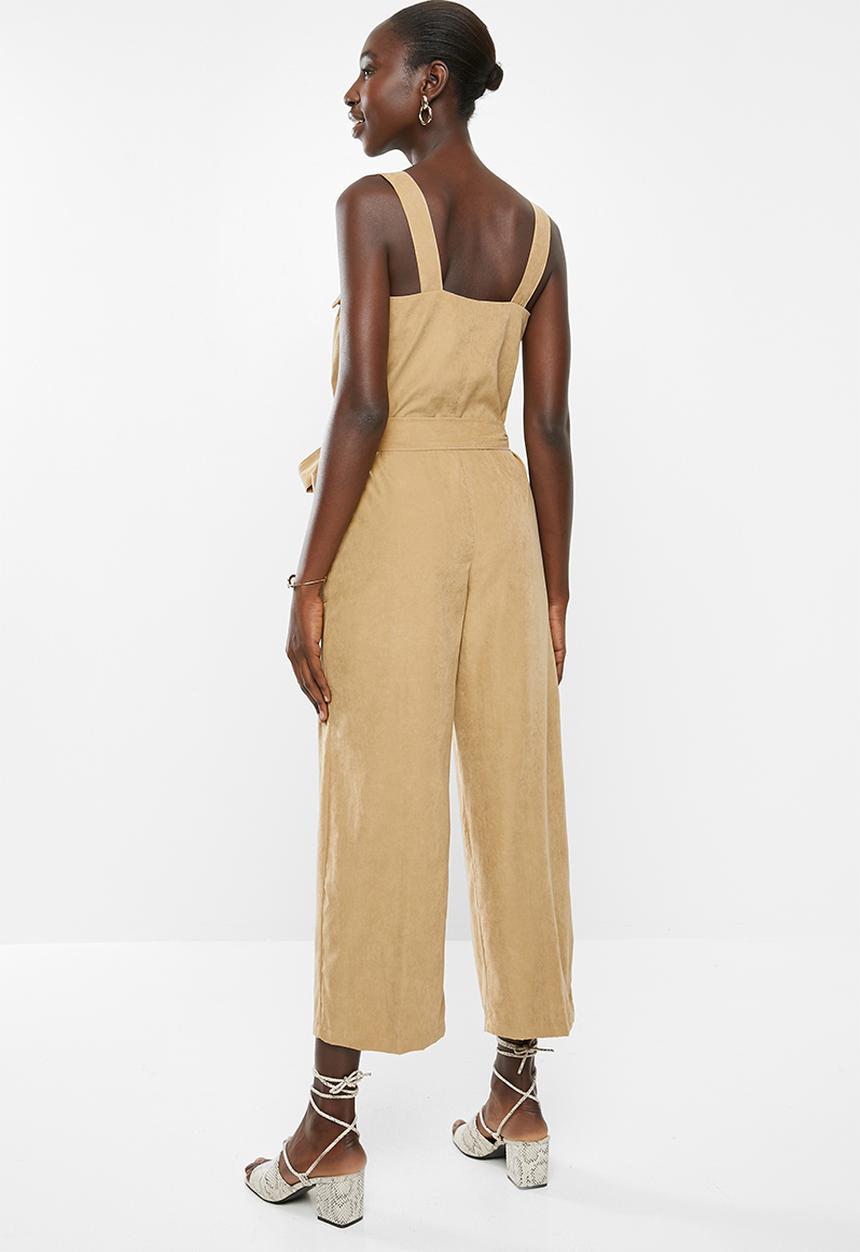 Superbalist - Button thru safari style jumpsuit - beige