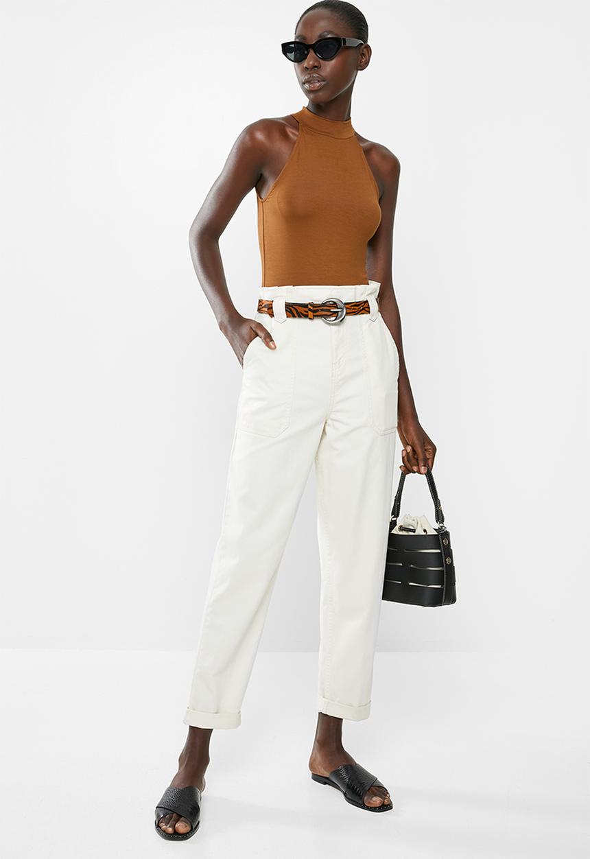 Superbalist - Viscose hi neck bodysuit - brown 