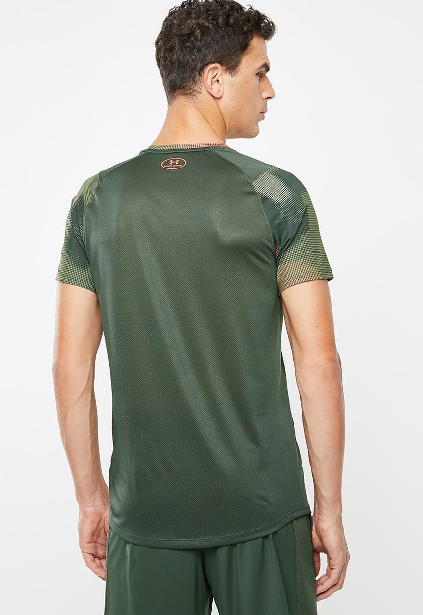 Under Armour - Mk1 short sleeve printed tee - green & red