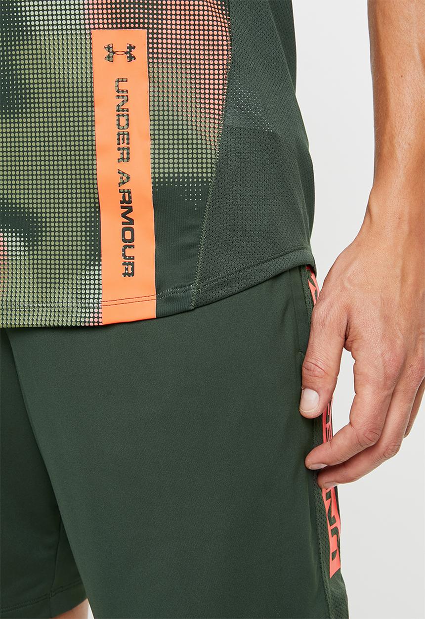 Under Armour - Mk1 short sleeve printed tee - green & red