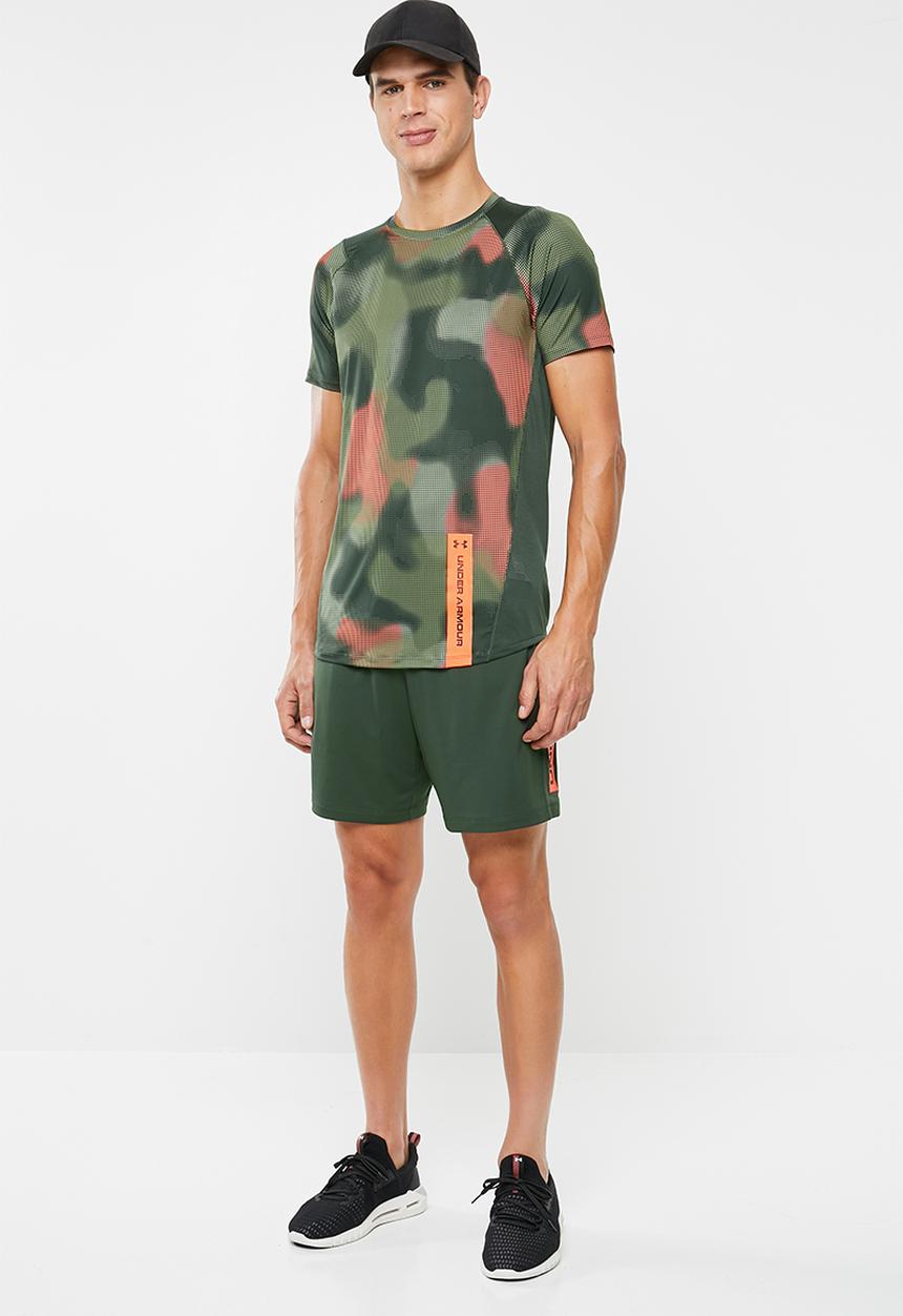 Under Armour - Mk1 short sleeve printed tee - green & red