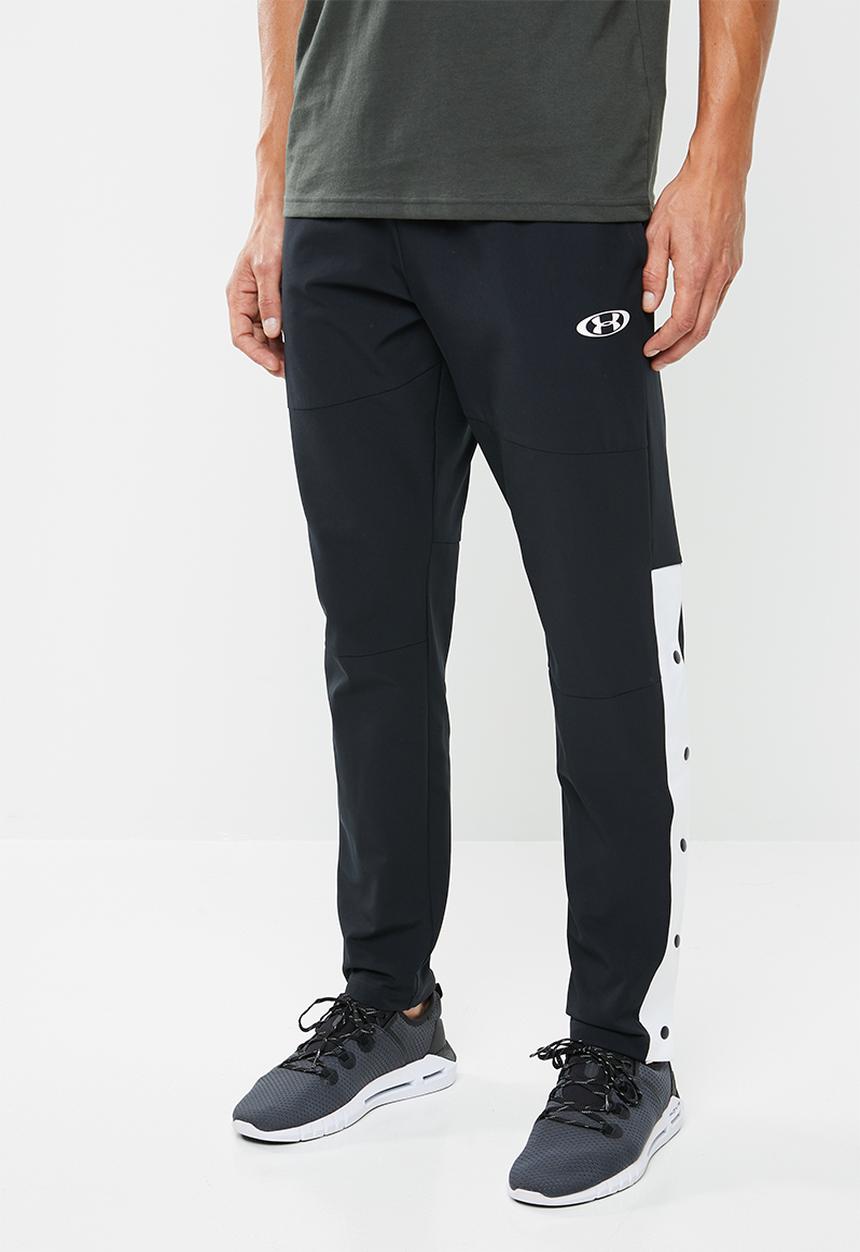 Under Armour - Unstoppable 96 tearaway pant - black & white