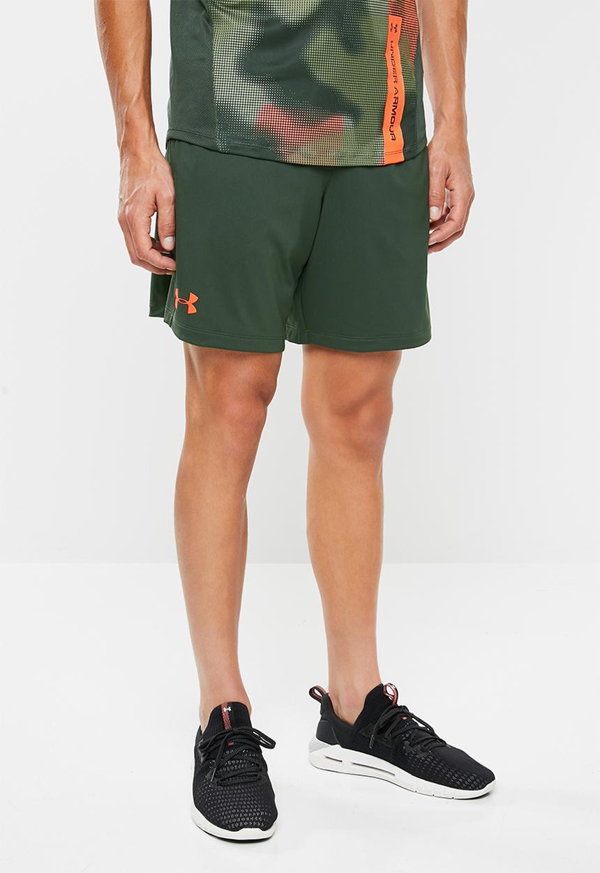 Under Armour - Mk1 wordmark 7in short  - green & red