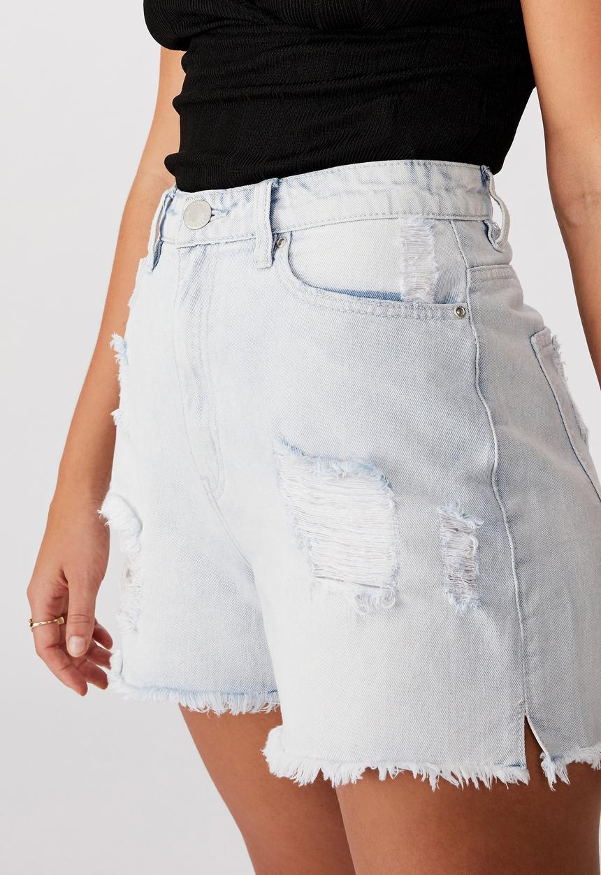 Factorie - Boyfriend denim shorts - blue