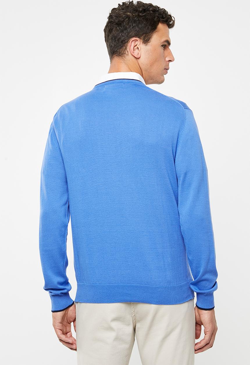 Pringle of Scotland - Regis crew neck knit - blue