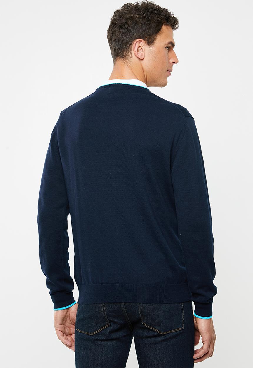 Pringle of Scotland - Regis crew neck knit - navy