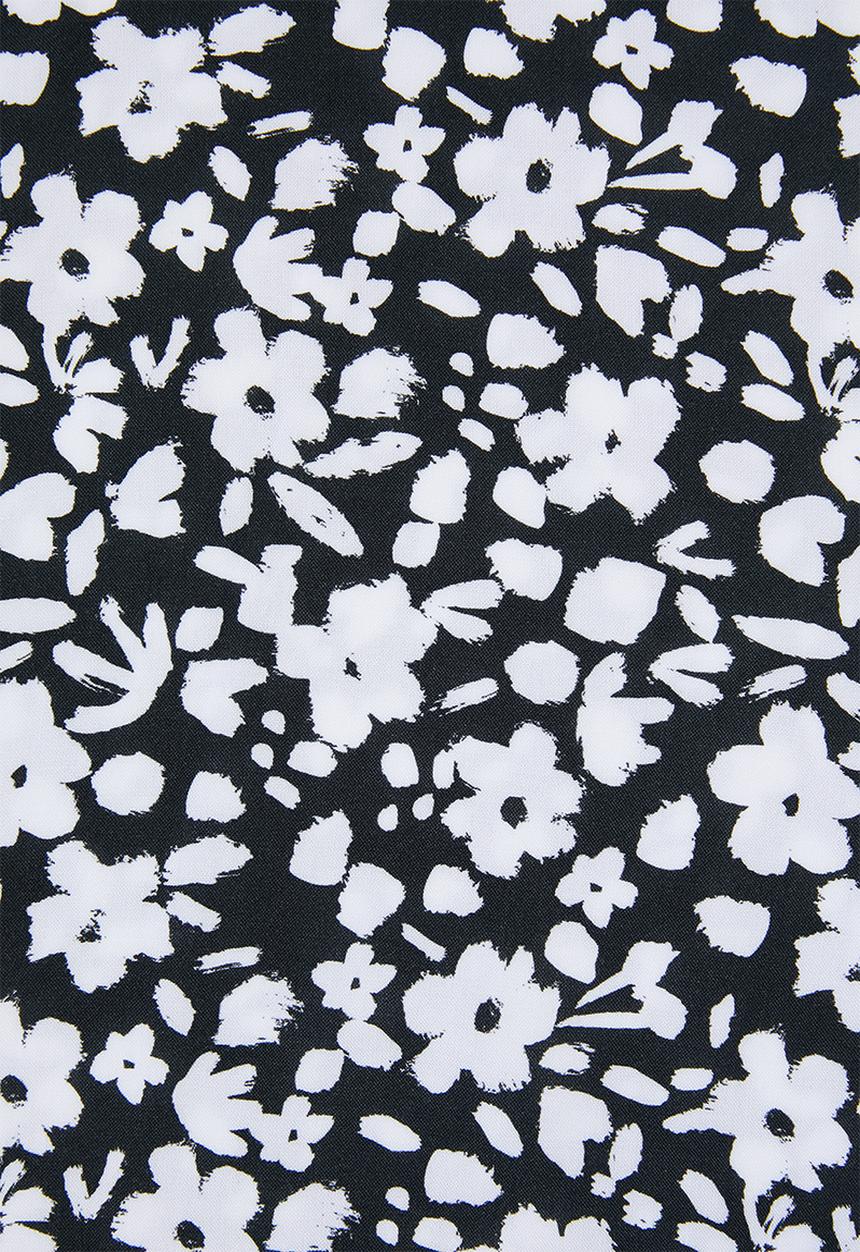 Superbalist - Button through fit & flare dress - black & white