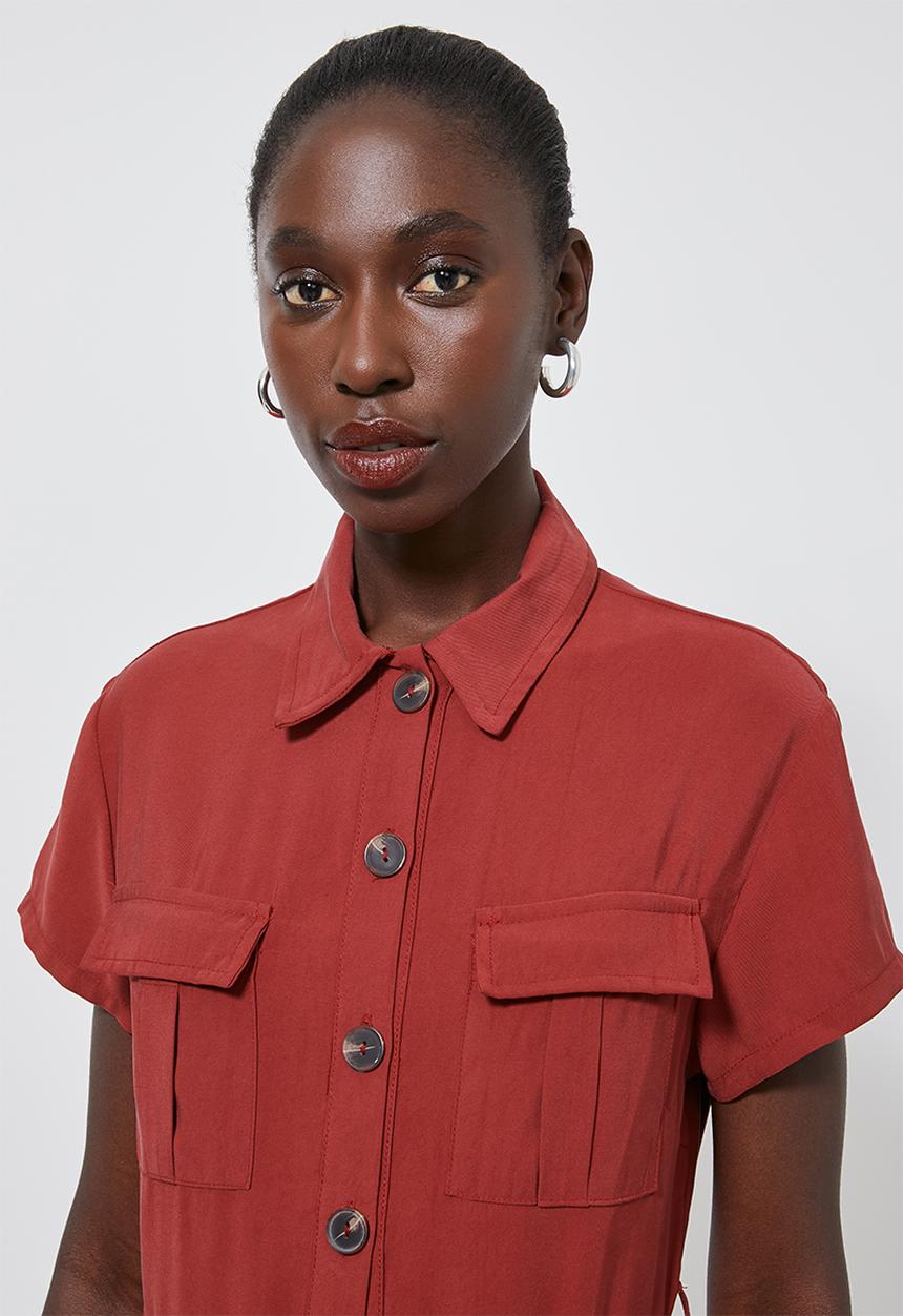 Superbalist - Utility style playsuit - rust