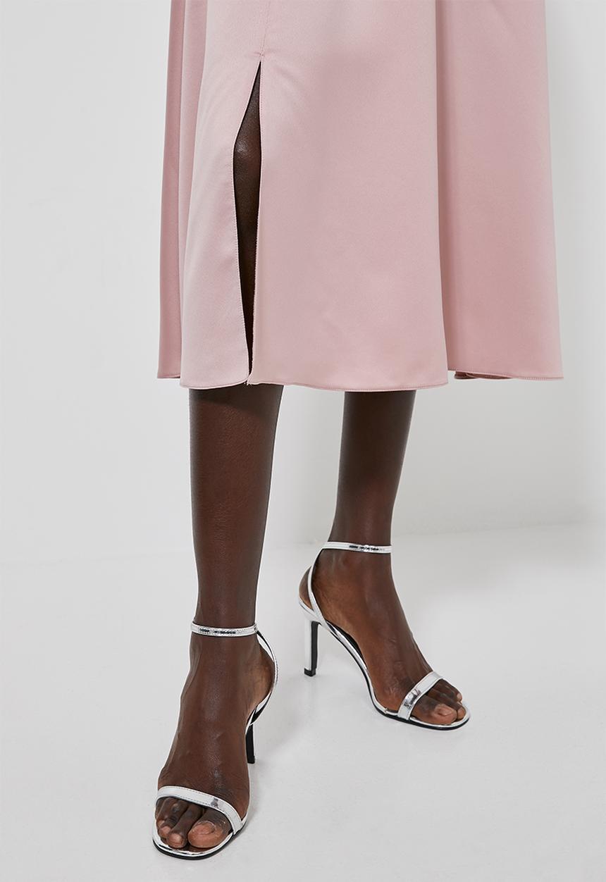 Superbalist - High neck fit & flare dress - pink