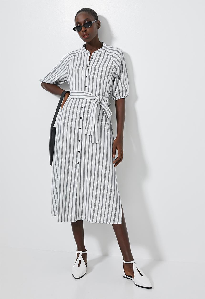 Superbalist - Blouson sleeve shirt dress - multi 