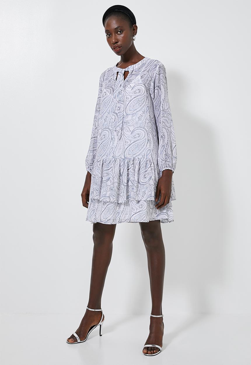 Superbalist - Dropped waist kitty bow dress - white
