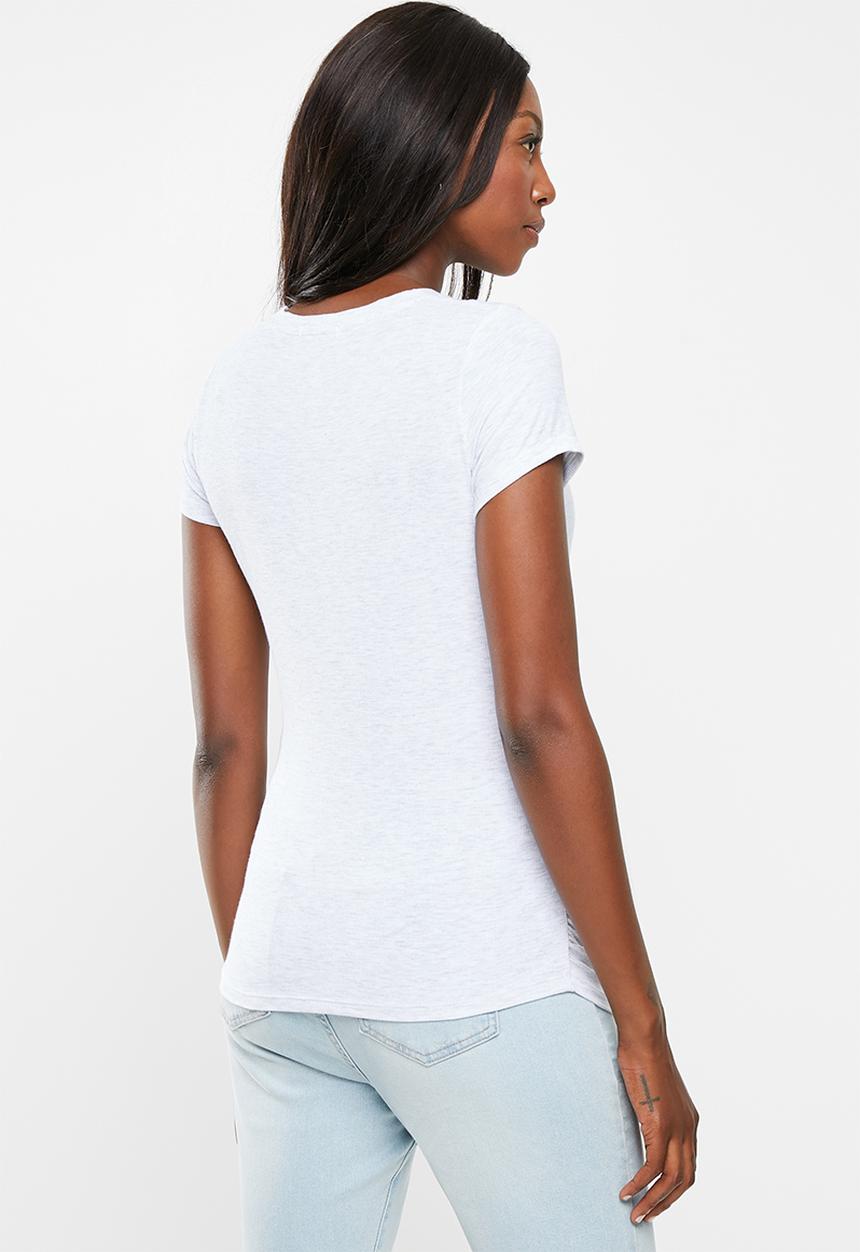 Cotton On - Maternity wrap front short sleeve top - grey