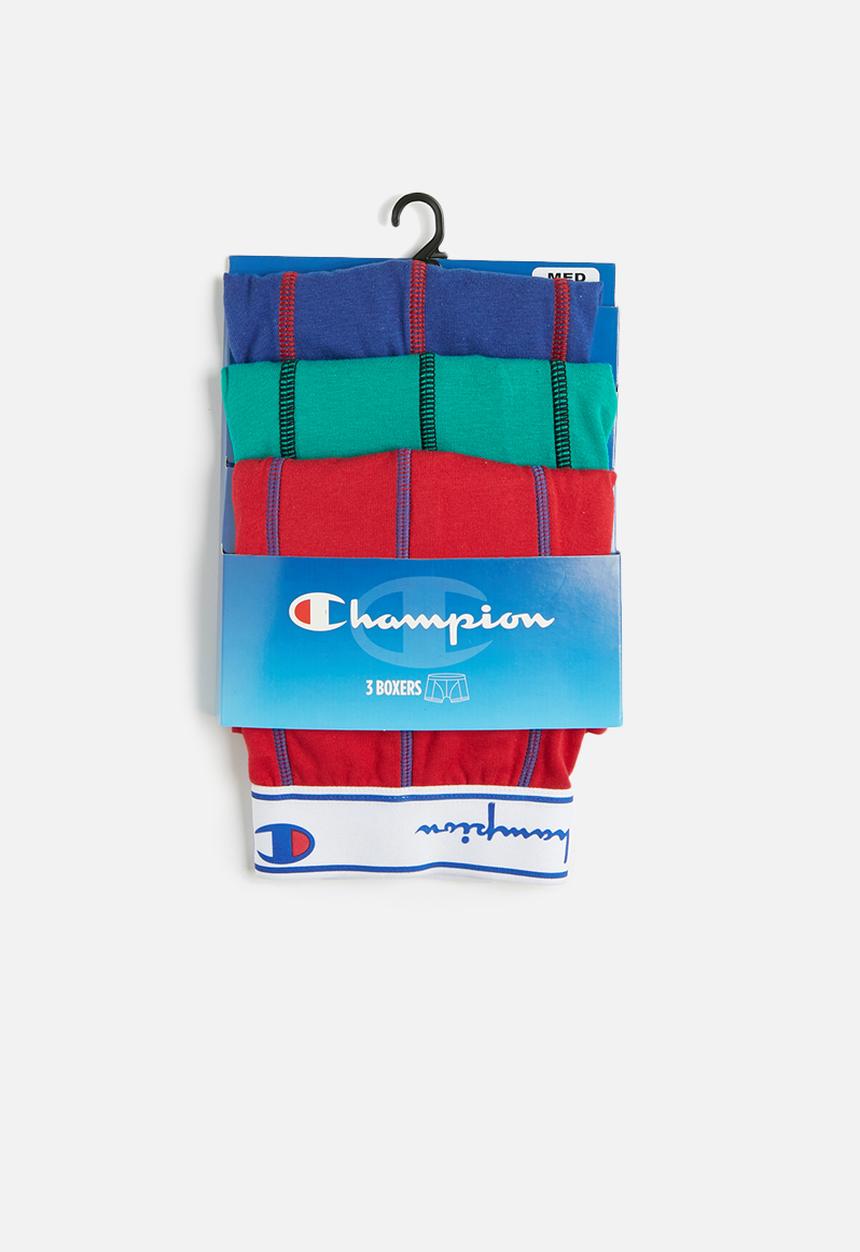 Champion - 3 pack multi-colour bodyshorts - multi 