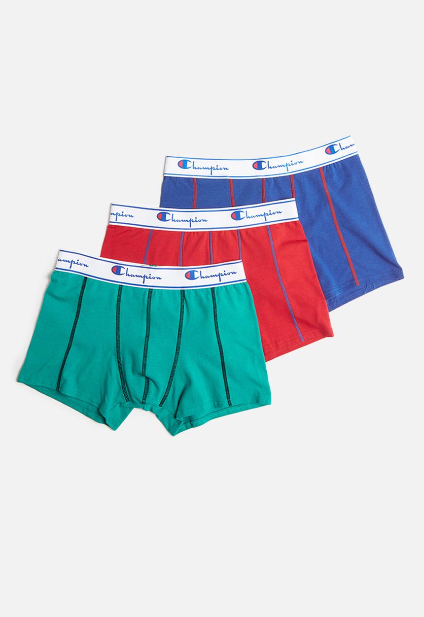Champion - 3 pack multi-colour bodyshorts - multi 