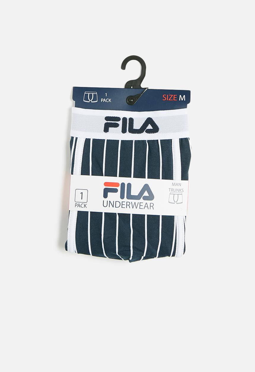 FILA - Alessio striped trunk - navy & white 