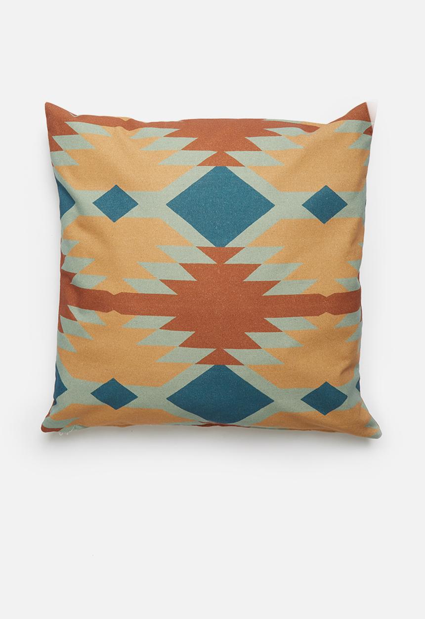 Hertex Haus - Tribal chic cushion cover - azurite