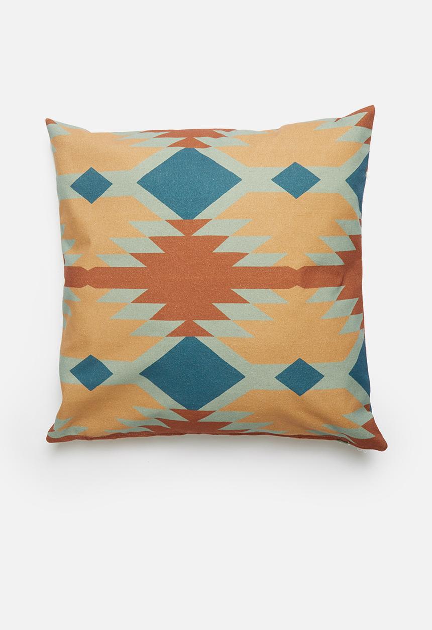 Hertex Haus - Tribal chic cushion cover - azurite