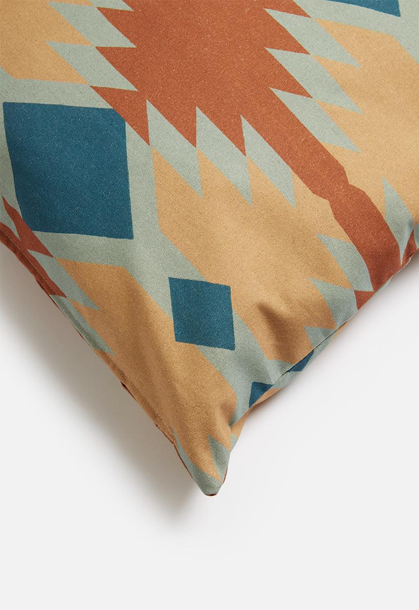 Hertex Haus - Tribal chic cushion cover - azurite