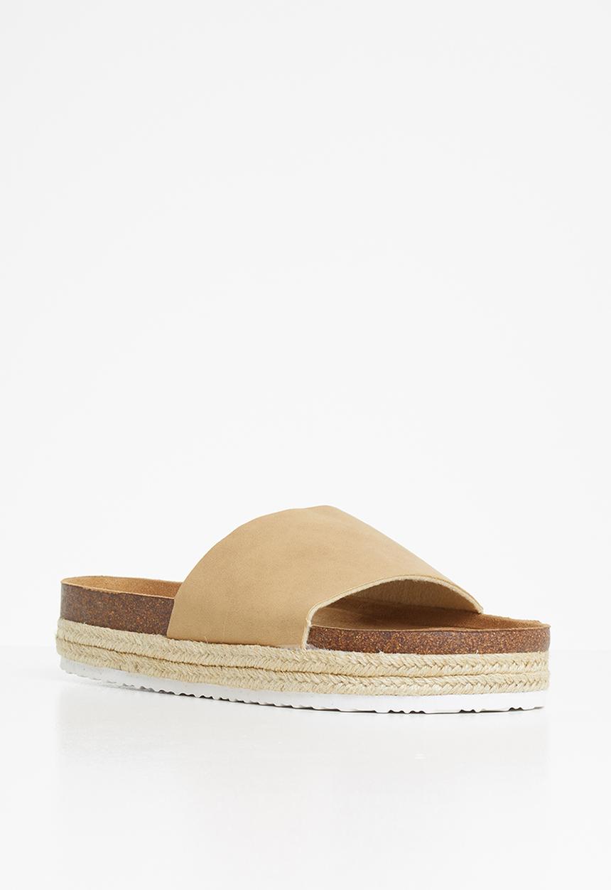 Cotton On - Rex single vamp flatform - camel 