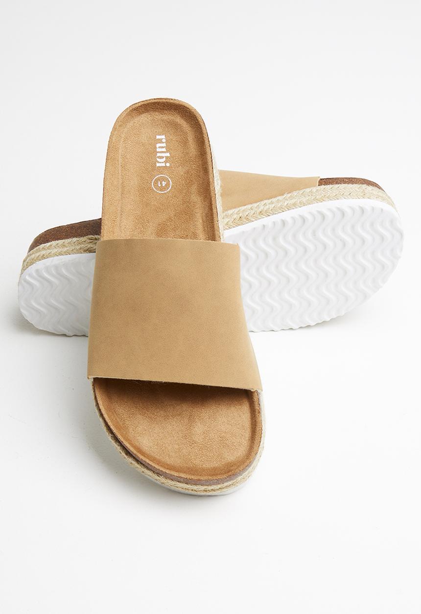 Cotton On - Rex single vamp flatform - camel 