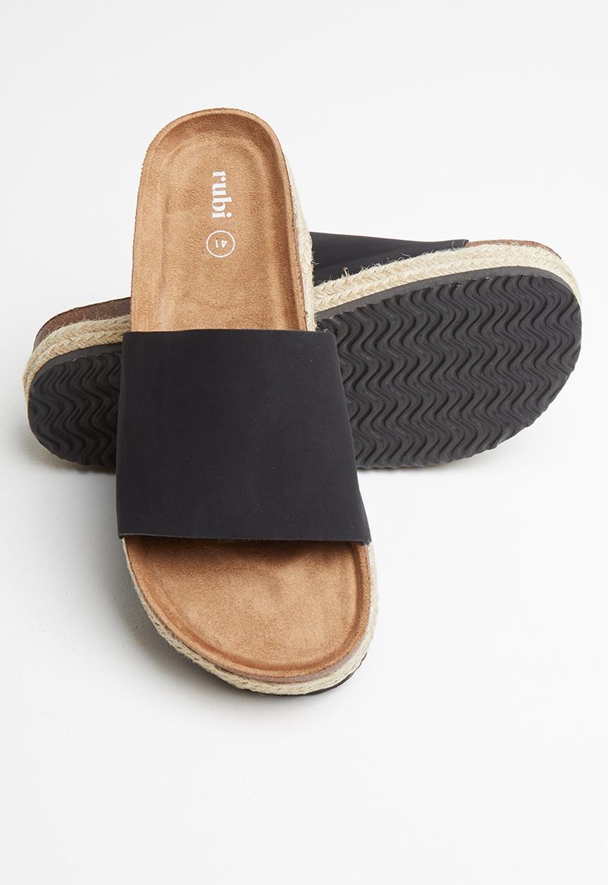 Cotton On - Rex single vamp flatform - black